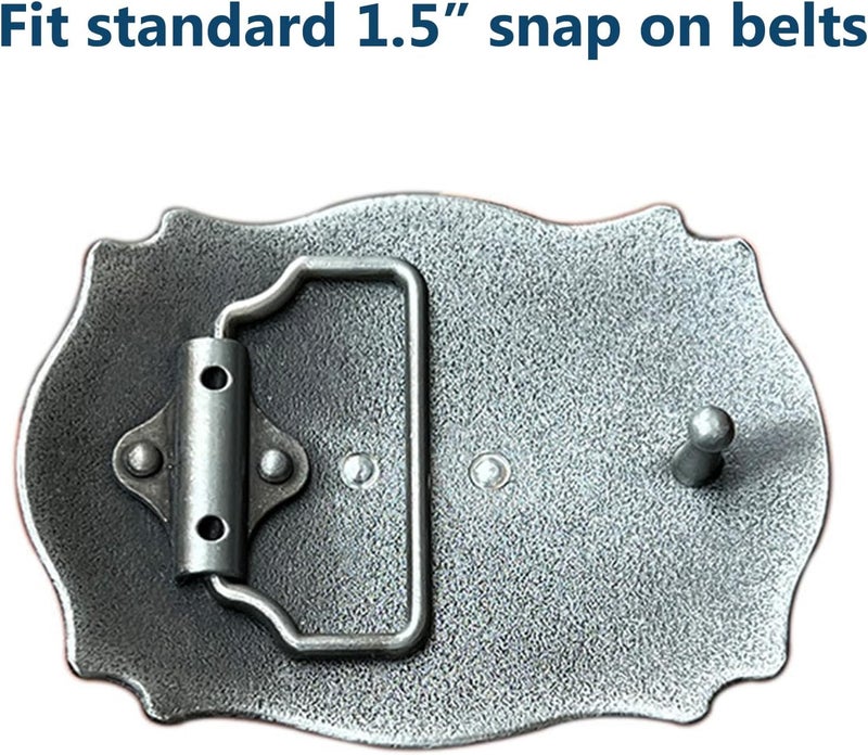 Seternaly Religion Cross Prayer and Horse Belt Buckle Western Cowboy Longhorn Belt Buckles for Men Women - Image 3